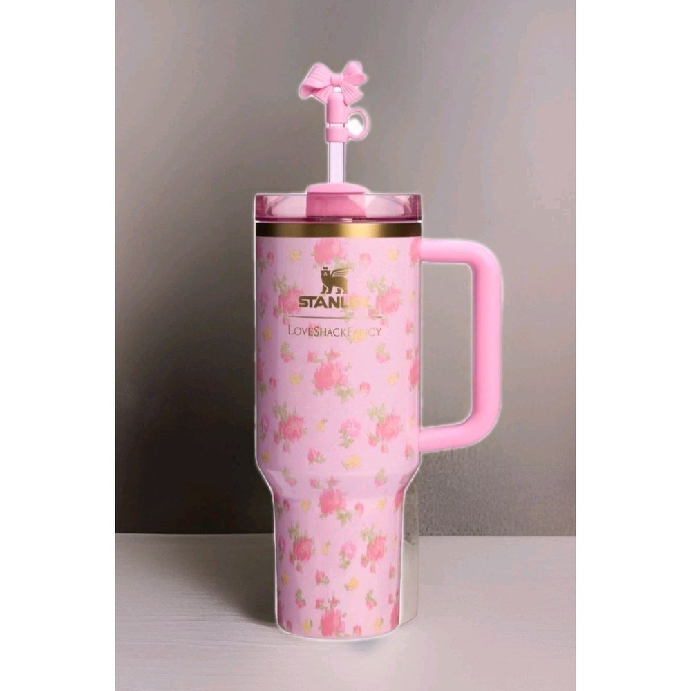 Authentic Stanley X FlowState Love Shack Fancy 40oz Ibiza Sunset Tumbler Bow